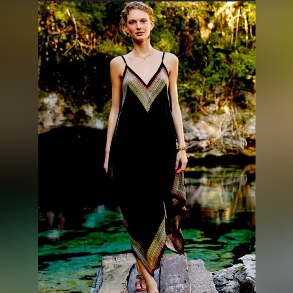 Anthropologie x Vanessa Virginia Estrella Silk Midi Dress